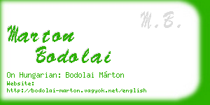 marton bodolai business card