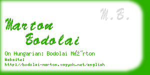 marton bodolai business card